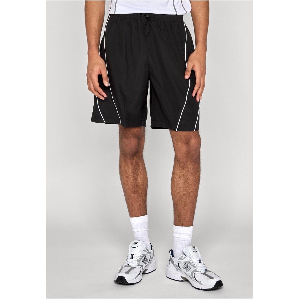 Urban Classics - Piping Pantalon court - Noir